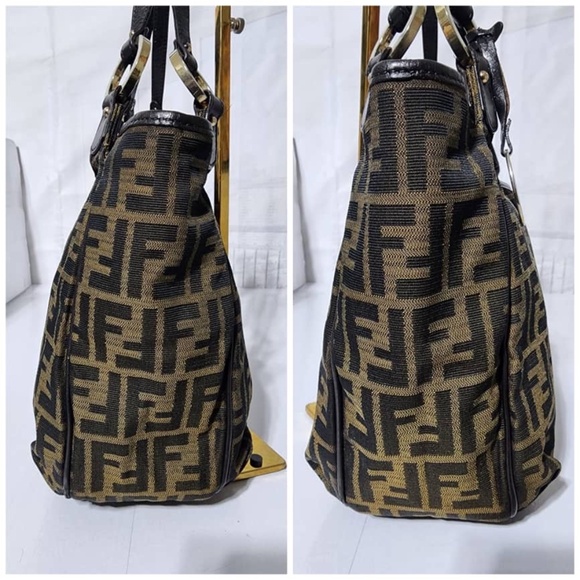 Authentic FENDI Zucca Small Chef Shopping Tote Bag Tobacco Moro Brown - Picture 8 of 14
